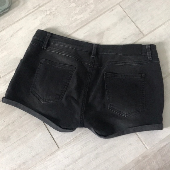 Anine Bing Black Denim Shorts - Picture 3 of 3